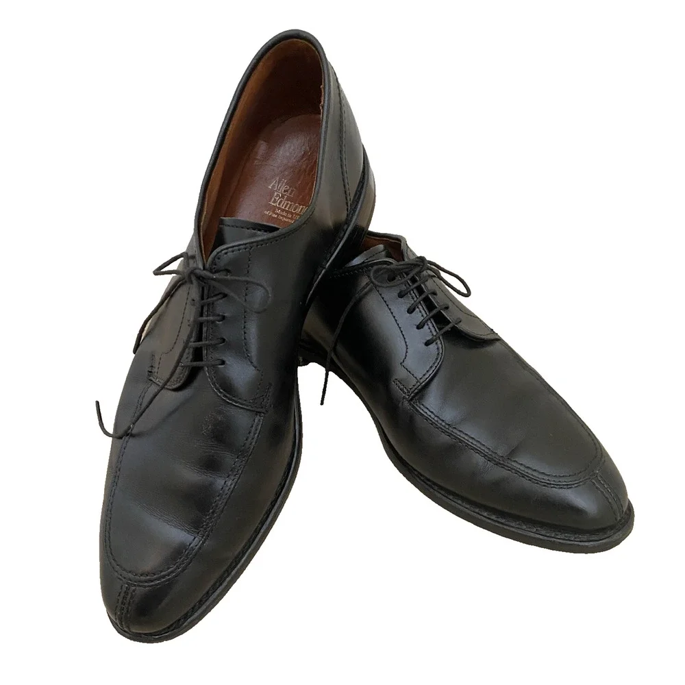Allen Edmonds Lasalle‎ 4308 Black Split Toe Derby Made in USA Men's 10.5D